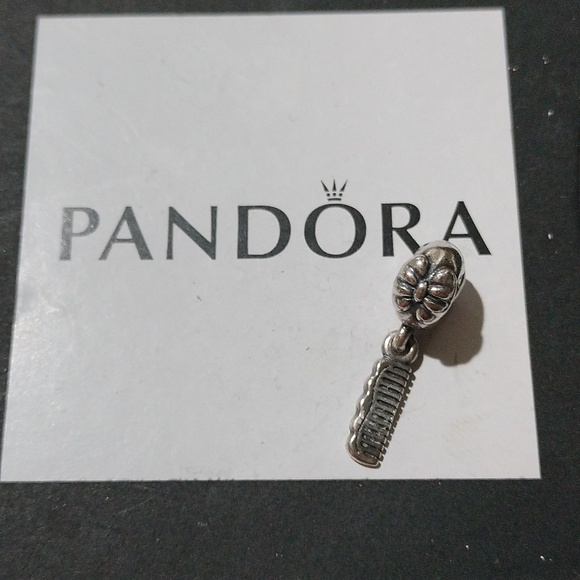 Pandora Retired Sterling Silver Lovely Locks Comb Dangle Bead - 791089 - Picture 2 of 4